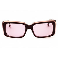 Max & Co MO0040 69Y Women's Shiny Bordeaux Acetate Full Rim Rectangular Sunglasses ,