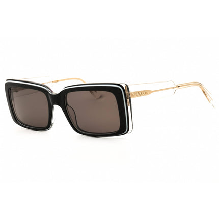 Max & Co MO0040 01A Women's Shiny Black Acetate Full Rim Rectangular Sunglasses ,