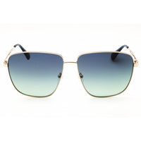 Max & Co MO0041 28W Women's Shiny Rose Gold Metal Full Rim Rectangular Sunglasses ,
