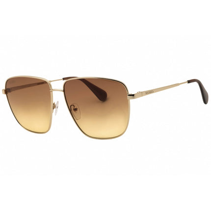 Max & Co MO0041 32F Women's Gold Metal Full Rim Frame Rectangular Shape Sunglasses ,