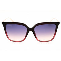 Max & Co MO0043 71W Women's Bordeaux/Gold/Black Full Rim Rectangular Shape Sunglasses ,