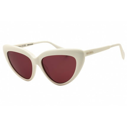 Max & Co MO0047 21S Women's White Acetate Full Rim Frame Cat Eye Shape Sunglasses ,