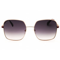 Max & Co MO0056 28F Women's Shiny Rose Gold Metal Full Rim Rectangular Sunglasses ,