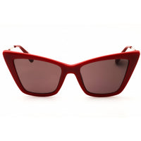 Max & Co MO0057 66E Women's Shiny Red Injected Propionate Full Rim Cat Eye Sunglasses ,