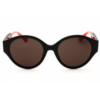 Max & Co MO0058 01A Women's Shiny Black Injected Propionate Full Rim Round Sunglasses ,