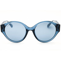Max & Co MO0058 90X Women's Shiny Blue Injected Propionate Full Rim Round Sunglasses ,
