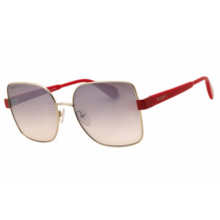 Max & Co MO0061 32G Women's Gold Metal Full Rim Frame Rectangular Shape Sunglasses ,