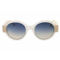 Max & Co MO0067 24W Women's White/Beige Injected Propionate Full Rim Round Sunglasses ,