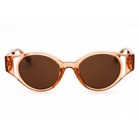 Max & Co MO0069 45E Women's Shiny Light Brown Injected Propionate Round Sunglasses ,