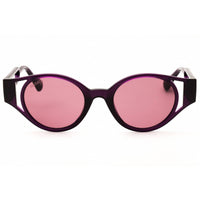 Max & Co MO0069 81Y Women's Shiny Violet Injected Propionate Full Rim Round Sunglasses ,