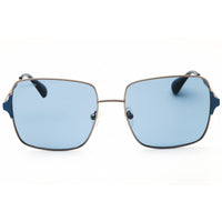 Max & Co MO0072 14V Women's Shiny Light Ruthenium Metal Rectangular Shape Sunglasses ,