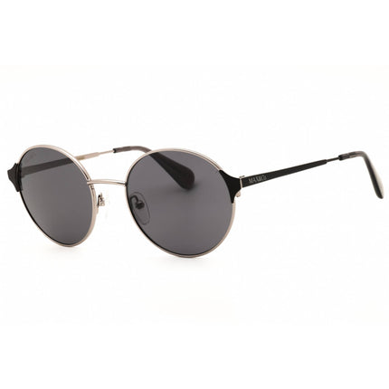 Max & Co MO0073 14A Women's Shiny Light Ruthenium Metal Round Sunglasses, 51 mm ,