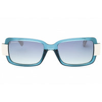 Max & Co MO0074 87W Women's Shiny Turquoise Injected Propionate Rectangular Sunglasses ,