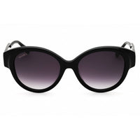 Max & Co MO0076 01B Women's Shiny Black Acetate Full Rim Round Shape Sunglasses ,