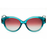 Max & Co MO0076 98P Women's Dark Green/Blue Acetate Full Rim Round Shape Sunglasses ,