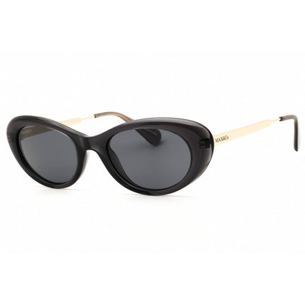 Max & Co MO0077 20A Women's Grey/Gold Injected Propionate Full Rim Cat Eye Sunglasses ,
