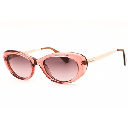 Max & Co MO0077 72F Women's Shiny Pink Injected Propionate Full Rim Cat Eye Sunglasses ,