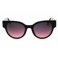 Max & Co MO0085 01B Women's Shiny Black Injected Propionate Full Rim Round Sunglasses ,
