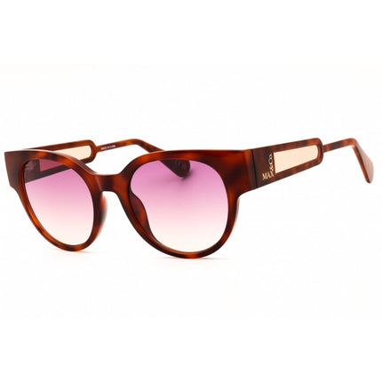 Max & Co MO0085 52Z Women's Dark Havana Injected Propionate Full Rim Round Sunglasses ,