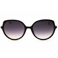 Max & Co MO0088 01B Women's Shiny Black Injected Propionate Full Rim Round Sunglasses ,