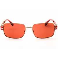 Max & Co MO0090 28S Women's Shiny Rose Gold Metal Full Rim Rectangular Sunglasses ,