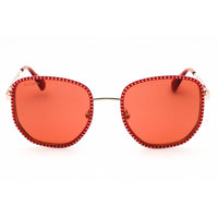 Max & Co MO0091 66S Women's Shiny Red Metal Full Rim Frame Cat Eye Shape Sunglasses ,
