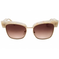 Max & Co MO0092 24G Women's White/Gold Acetate Full Rim Cat Eye Shape Sunglasses ,