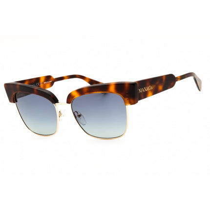 Max & Co MO0092 52W Women's Dark Havana Acetate Full Rim Cat Eye Shape Sunglasses ,