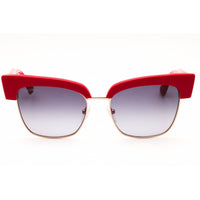 Max & Co MO0092 66B Women's Shiny Red Acetate Full Rim Cat Eye Shape Sunglasses ,