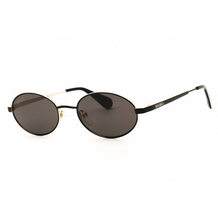 Max & Co MO0093 01A Women's Shiny Black Metal Full Rim Frame Oval Shape Sunglasses ,