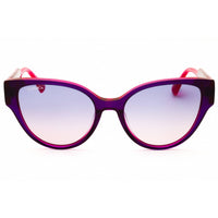 Max & Co MO0095 81Z Women's Shiny Violet Acetate Full Rim Cat Eye Shape Sunglasses ,