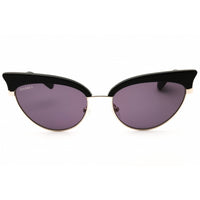 Max & Co MO0102 01A Women's Shiny Black Acetate Full Rim Cat Eye Shape Sunglasses ,