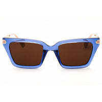 Max & Co MO0110 90E Women's Shiny Blue Injected Propionate Rectangular Sunglasses ,