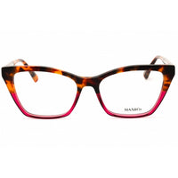 Max & Co MO5001 56C Women's Havana/Red Acetate Full Rim Cat Eye Shape Eyeglasses ,