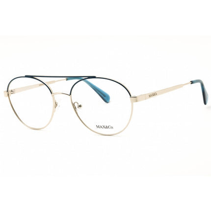 Max & Co MO5005 016 Women's Shiny Palladium Metal Full Rim Round Shape Eyeglasses ,