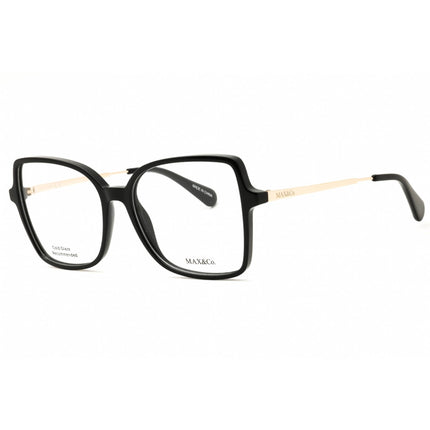 Max & Co MO5009 001 Women's Shiny Black Injected Propionate Rectangular Eyeglasses ,