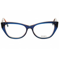 Max & Co MO5028 092 Women's Blue/Brown Acetate Full Rim Cat Eye Shape Eyeglasses ,