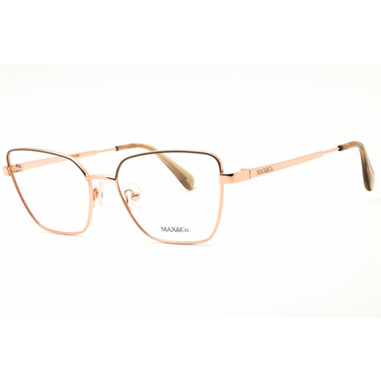Max & Co MO5068 033 Women's Cat Eye Shape Eyeglasses - Rose Gold Metal Full Rim Frame ,