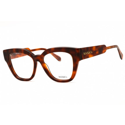 Max & Co MO5074 056 Women's Cat Eye Shape Eyeglasses - Havana Acetate Full Rim Frame ,