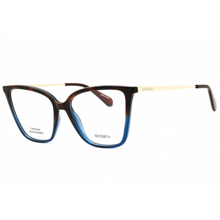 Max & Co MO5081 056 Women's Cat Eye Eyeglasses in Havana/Blue/Gold Injected Propionate ,