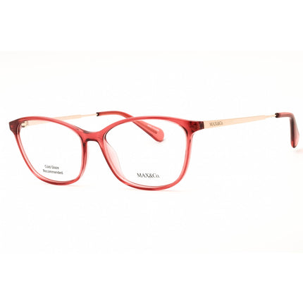 Max & Co MO5083 072 Women's Rectangular Eyeglasses in Shiny Pink Injected Propionate ,