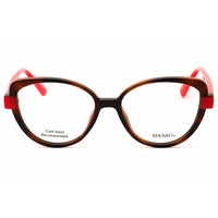 Max & Co MO5085 056 Women's Cat Eye Eyeglasses - Havana/Red Injected Propionate Frame ,
