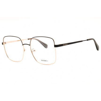 Max & Co MO5088 005 Women's Rectangular Shape Eyeglasses - Black/Gold Metal Frame ,