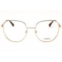 Max & Co MO5089 032 Women's Round Shape Eyeglasses - Pale Gold Metal Full Rim Frame ,