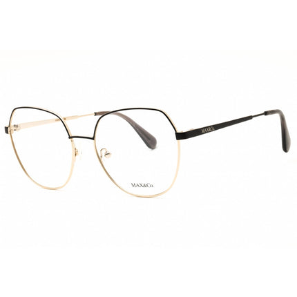 Max & Co MO5089 090 Women's Round Shape Eyeglasses - Shiny Blue Metal Full Rim Frame ,