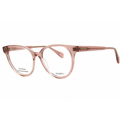 Max & Co MO5092 072 Women's Round Eyeglasses - Shiny Pink Injected Propionate Frame ,