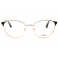 Max & Co MO5100 033 Women's Round Shape Eyeglasses - Rose Gold/Black Metal Frame ,