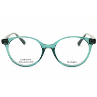 Max & Co MO5106 096 Women's Round Eyeglasses in Shiny Dark Green Injected Propionate ,