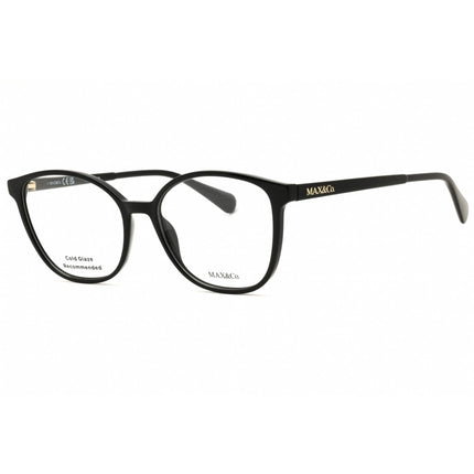 Max & Co MO5107 001 Women's Round Eyeglasses - Shiny Black Injected Propionate Frame ,