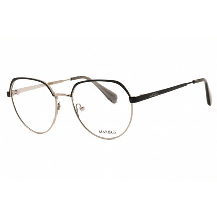 Max & Co MO5110 014 Women's Round Shape Eyeglasses - Shiny Light Ruthenium Metal Frame ,